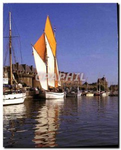 Modern Postcard Saint Malo L Etoile Molene In the Bassin Vauban Boat Sailboat