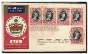 Letter New Hebrides 1953 Qantas