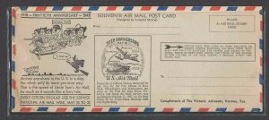 1948 VICTORIA TX US AIRMAIL SOUVENIR 30TH ANNIV W/TRIBUTES TO WRIGHT SEE INFO