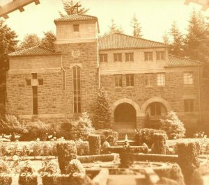 RPPC Grotto Gardens Sanctuary Portland Oregon OR Real Photo Postcard UNP