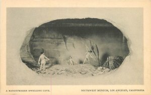Postcard 1930s California Los  Angeles Native Indian Basketmaker Cave 22-12150