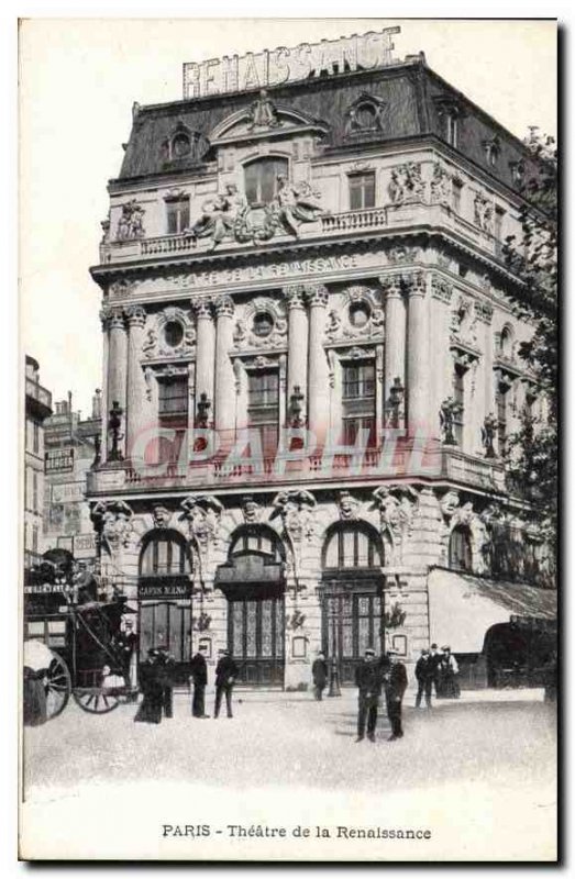 Old Postcard Paris Theater of the Renaissance