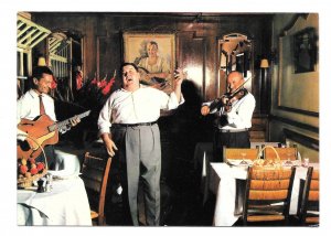 France Restaurant Musicians Singer La Mere Terrats Napoule Plage 4X6 Postcard