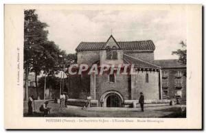 Old Postcard Poitiers The Baptistry St John West Entrance Museum Merovingian