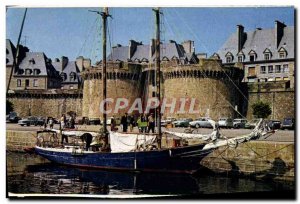 Modern Postcard Saint Malo Boat Sailboat Privateers
