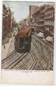 Wabash Ave Elevated RR N from Van Buren Chicago 1911