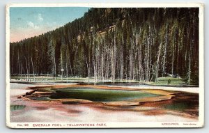 1912 YELLOWSTONE NATIONAL PARK WY EMERALD POOL GERMAN EARLY POSTCARD P1867
