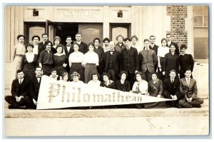 Philomathean Northwest Missouri State University Maryville RPPC Photo Postcard