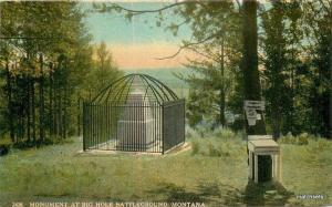 C-1910 Military Monument Big Hole Battleground Montana Robbins postcard 6403