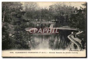 Old Postcard Clermont Ferrand Grand Garden Lecoq Basin