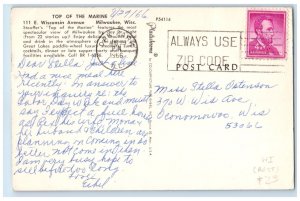 1966 Top Of Marine E. Wisconsin Avenue Restaurant Milwaukee Wisconsin Postcard