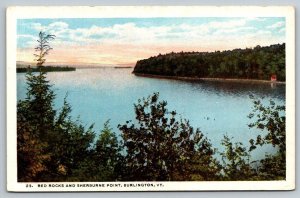 Red Rocks and Sherburne Point   Burlington  Vermont   Postcard