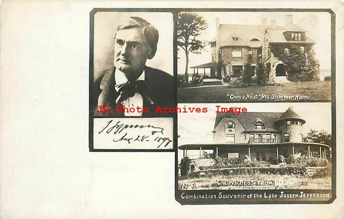 MA, Buzzard's Bay, Massachusetts, RPPC, Crow's Nest House, MultiView