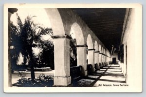 RPPC  Old Mission  Santa Barbara  California   Postcard