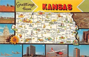 Greetings from Kansas Map Greetings from Kansas  