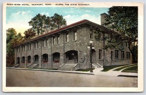 Vintage Postcard Rhea-Mims Hotel Building Newport Tennessee along Dixie Highway