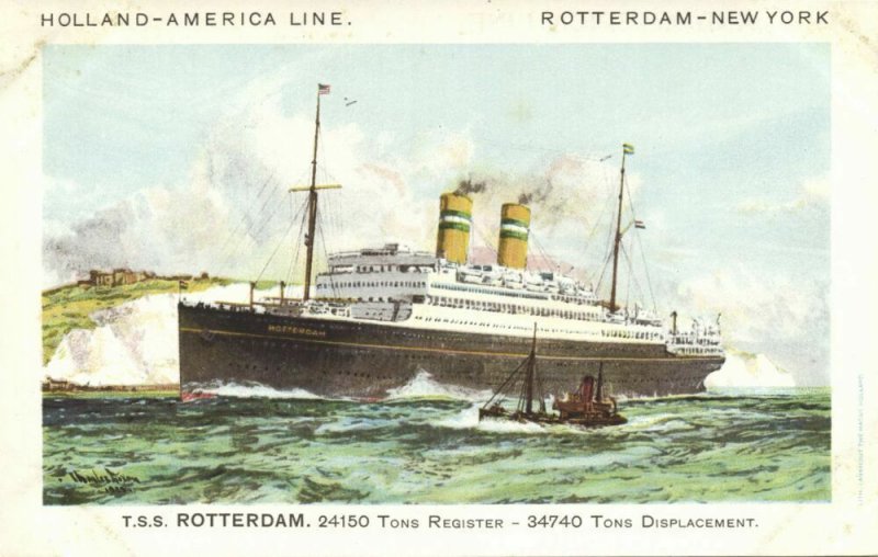 Holland America Line Steamer T.S.S. Rotterdam (1930s)