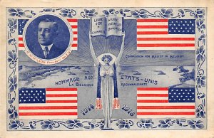 M. W. Wilson President Des Etats Unis View Postcard Backing 