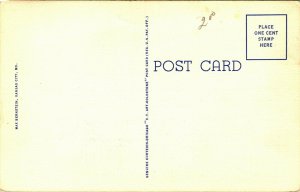 Kansas Stadt MO Missouri US Court Haus Und Post Büro Unp Vtg Leinen Postkarte