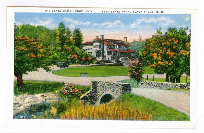 State Game Lodge Hotel, Custer State Park, Black Hills, South Dakota unused PPC