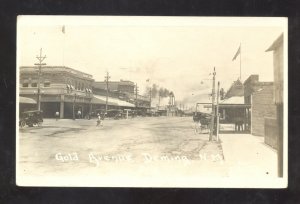 RPPC DEMING NEW MEXICO DOWNTOWN GOLD AVE. STREET SCENE REAL PHOTO POSTCARD