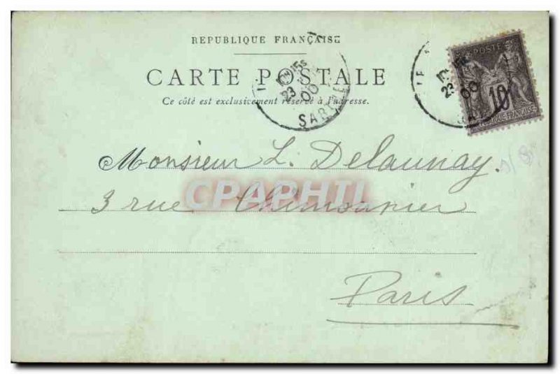 Old Postcard Le Mans Cathedral Rosette