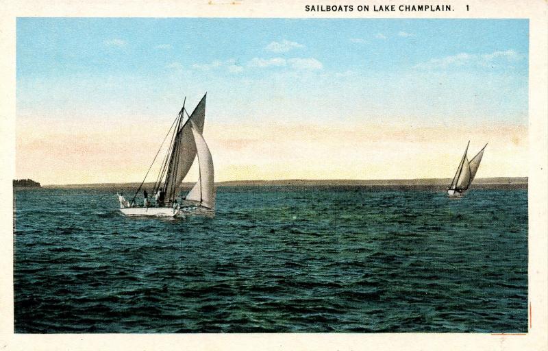 VT - Lake Champlain. Sailboats