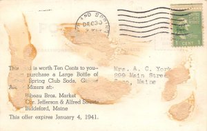 Poland Spring Maine Home Of Poland Spring Beverages, Vintage RPPC U23155