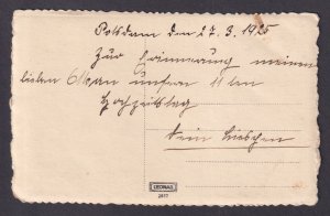 Vinatage postcard GERMANY RPPC Couple with a dog