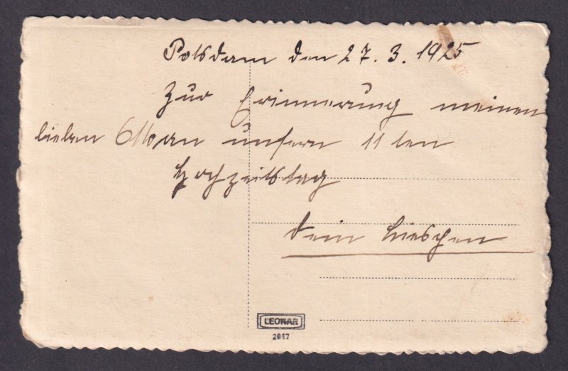 Vinatage postcard GERMANY RPPC Couple with a dog