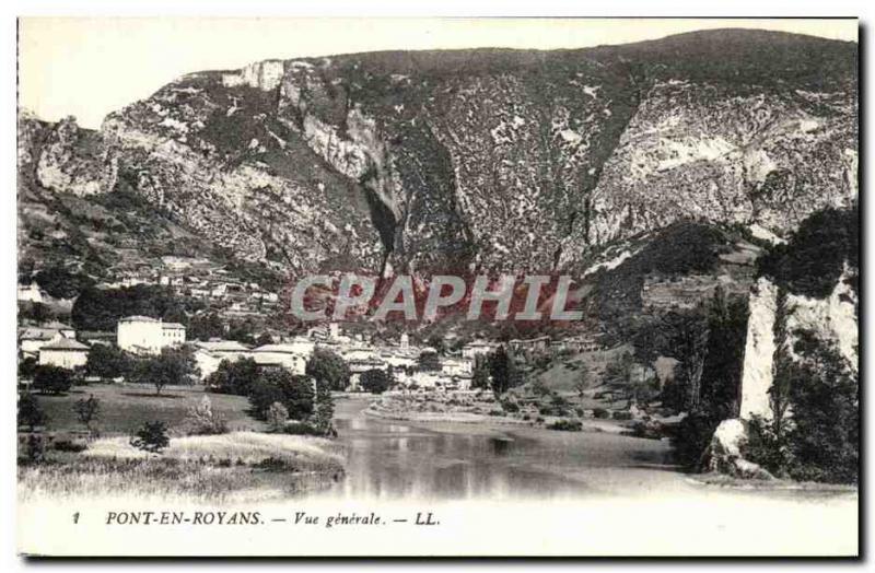 Postcard Old Bridge Royans Vue Generale
