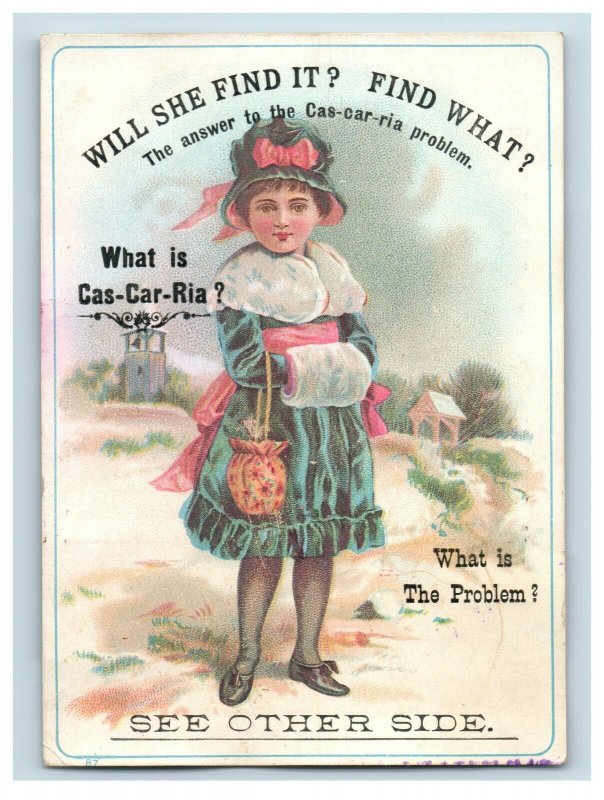 1880's -90's Math Puzzle Card Cas-Car-Ria McBride & Will Quack Medicine P201 