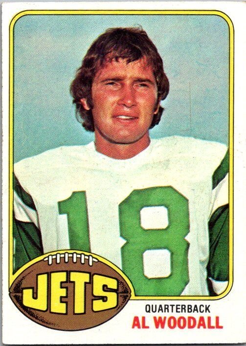 1976 Topps Football Card Al Woodall New York Jets sk4396