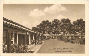1930s Sacramento California Los Robles Motor Lodge Postcard Asco 24-10383