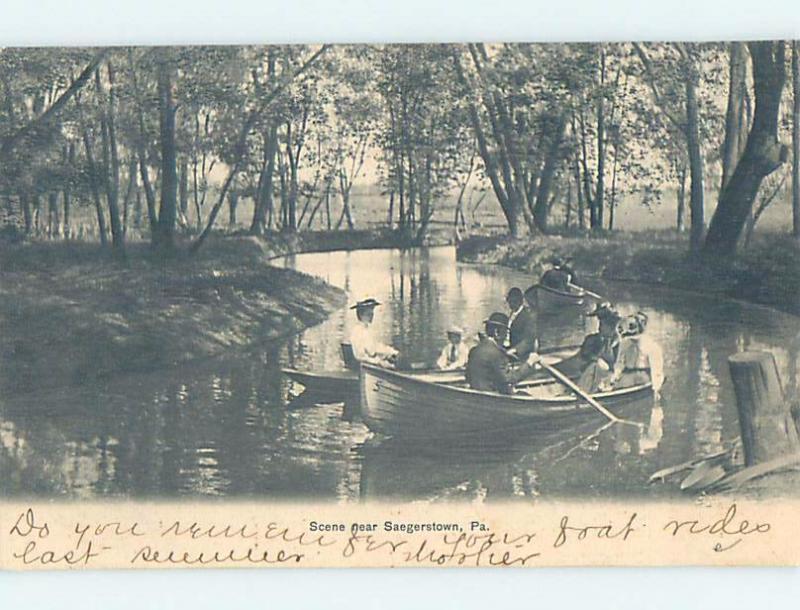 Pre-1907 WATER SCENE Saegerstown Pennsylvania PA A0845