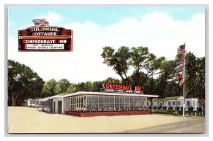 Colonial Confederate Inn Gulfport Mississippi Postcard Restaurant & Cottages