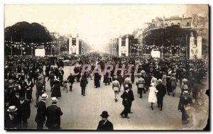 Old Postcard Militaria The celebrations of victory July 14, 1919 The roundabo...