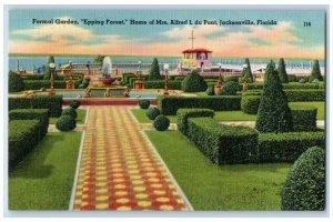 Formal Garden Epping Forest Home OF Mrs. Alfred Du Pont Jacksonville FL Postcard