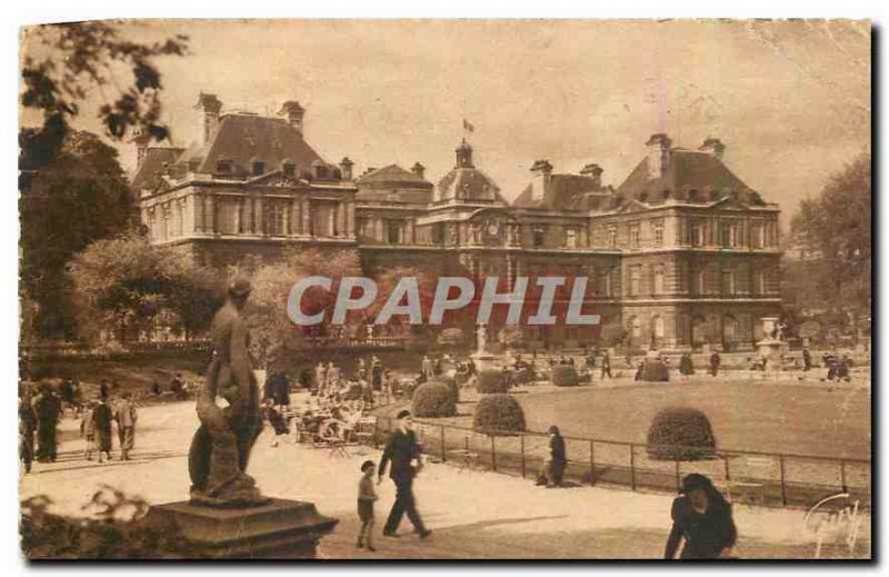 Old Postcard Paris and its wonders Garden Luxembourg Palace