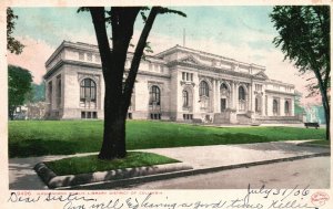 Vintage Postcard 1906 Washington Public Library Washington District Of Columbia