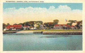 MATTAPOISETT, MA Waterfront Plymouth County 1933 Rare Vintage Postcard