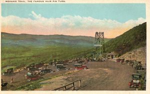 Vintage Postcard 1920's View Mohawk Trail The Famous Hair Pin Turn Massachusetts