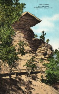 Vintage Postcard 1946 Visor Ledge Picturesque Rock Formations Wisconsin Dells WI