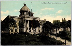 Montgomery Alabama AL, Stairway to State Capitol Building, Vintage Postcard