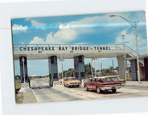 Postcard Toll Plaza Chesapeake Bay Bridge Tunnel Norfolk Virginia USA