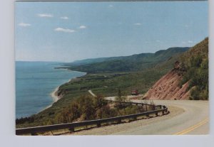 View From Cape Smokey, Cabot Trail, Cape Breton, Nova Scotia, Chrome Postcard