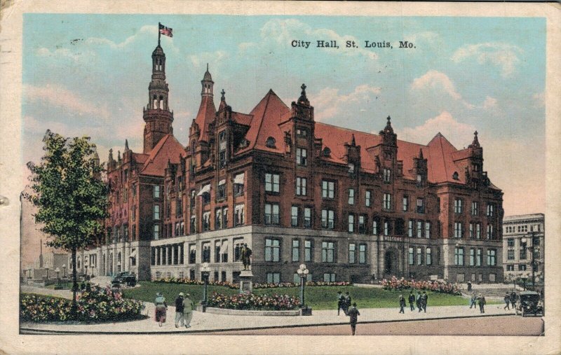 USA City Hall St. Louis Missouri Vintage Postcard 07.07