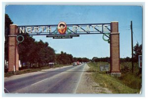 1954 Welcome Arch Entrance to North Platte, Nebraska NE Posted Postcard