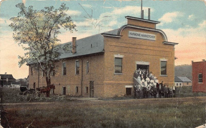 J88/ Cambridge Pennsylvania Postcard c1910 Harmonie Mannerchor Church 423