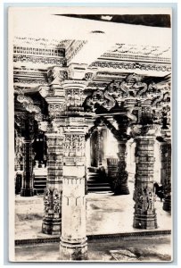 c1930s Marble Temple Adinath Dilwara Mt. Abu Rajastha India RPPC Photo Postcard